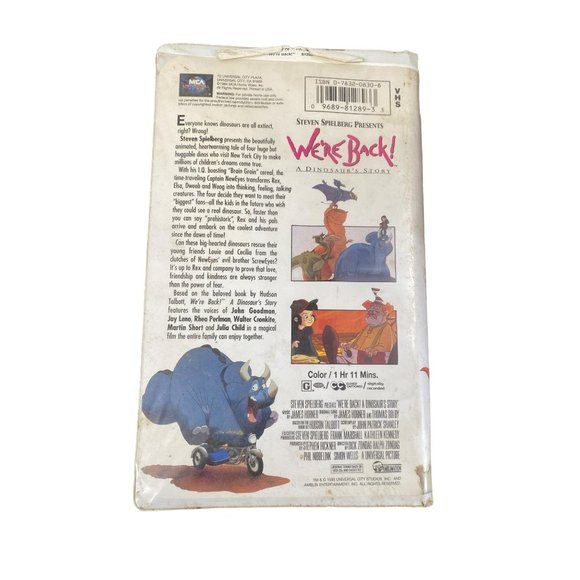 Vintage We're back VHS tape a Dinosaur cartoon movie - Picture 2 of 4